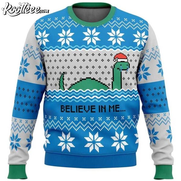 Nessie Believe In Me Ugly Christmas Sweater