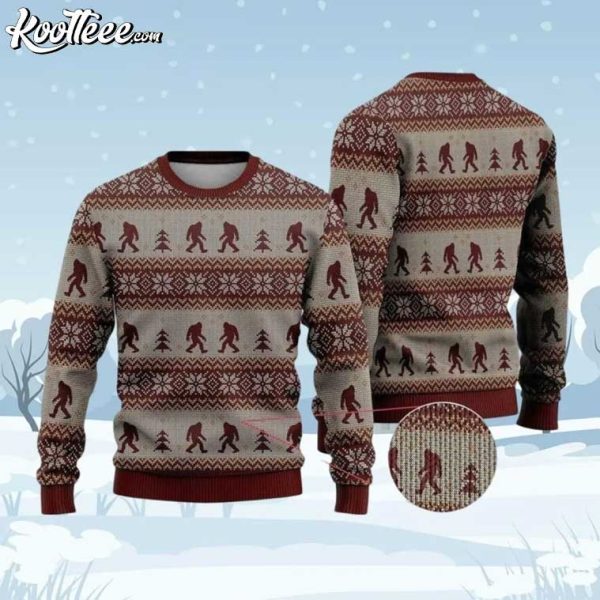 Bigfoot Funny The Sasquatch Ugly Christmas Sweater