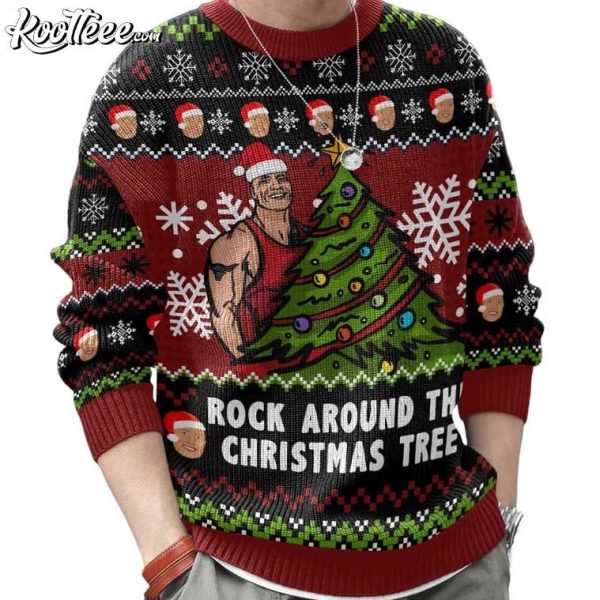 Rock Around The Christmas Tree The Rock Ugly Sweater