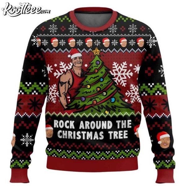 Rock Around The Christmas Tree The Rock Ugly Sweater