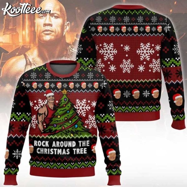 Rock Around The Christmas Tree The Rock Ugly Sweater