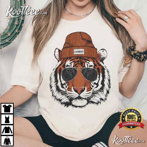 Cincinnati Bengals Football Mascot With Glasses T-Shirt