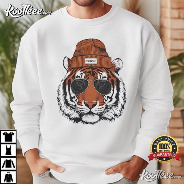 Cincinnati Bengals Football Mascot With Glasses T-Shirt