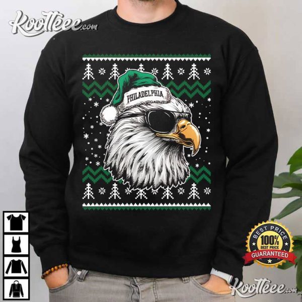 Philadelphia Eagles Football Mascot Ugly Christmas T-Shirt