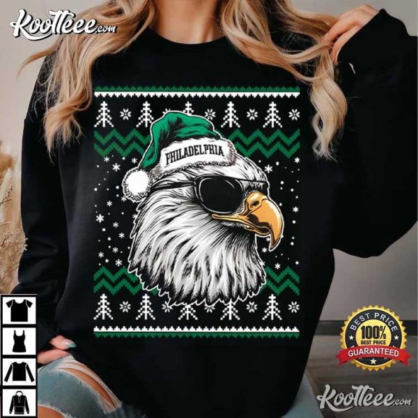 Philadelphia Eagles Football Mascot Ugly Christmas T-Shirt