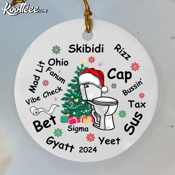 Christmas Skibidi Toilet Funny Trends 2024 Ornament