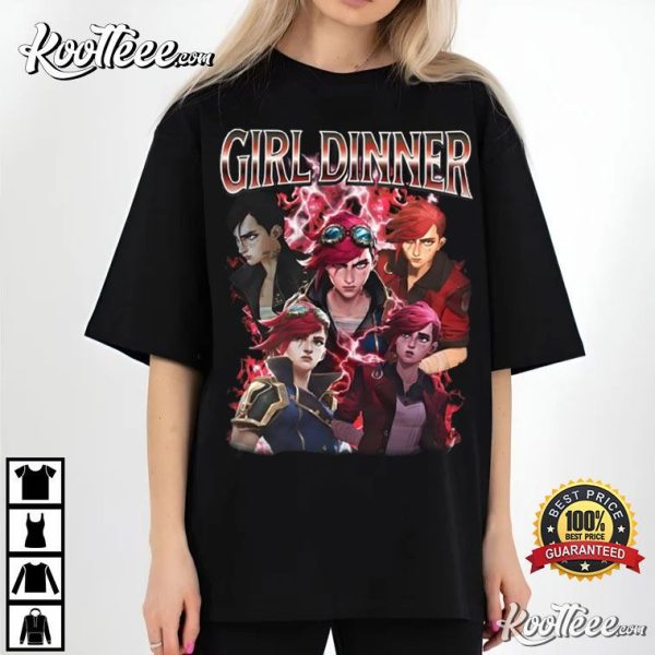 Vi Arcane Girl Dinner League Of Legends T-Shirt