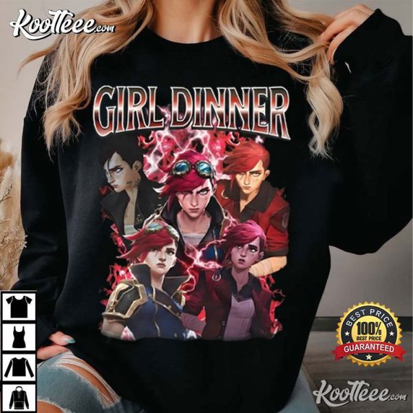 Vi Arcane Girl Dinner League Of Legends T-Shirt