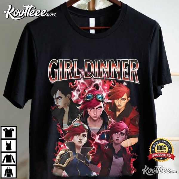 Vi Arcane Girl Dinner League Of Legends T-Shirt