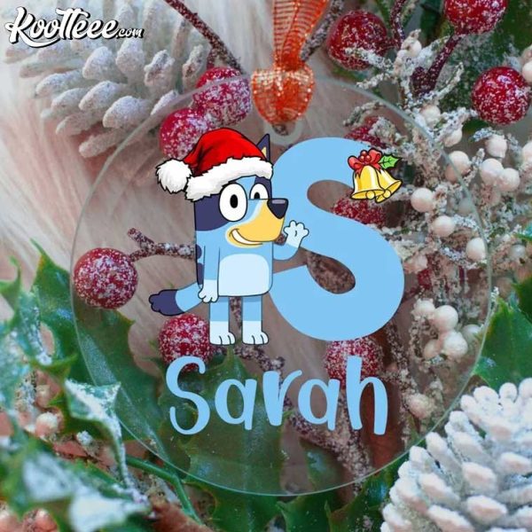 Bluey Custom Name Christmas Ornament