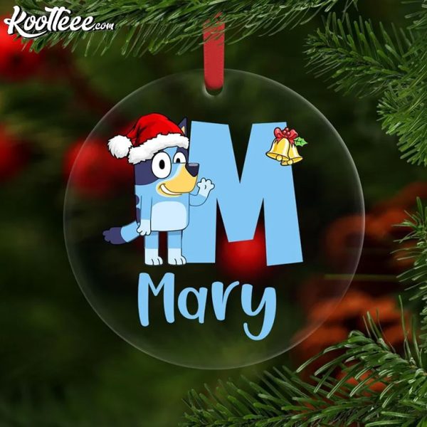 Bluey Custom Name Christmas Ornament