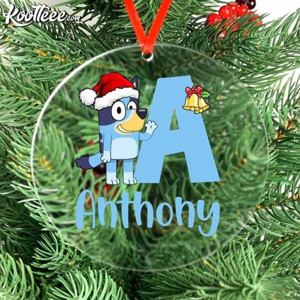 Bluey Custom Name Christmas Ornament