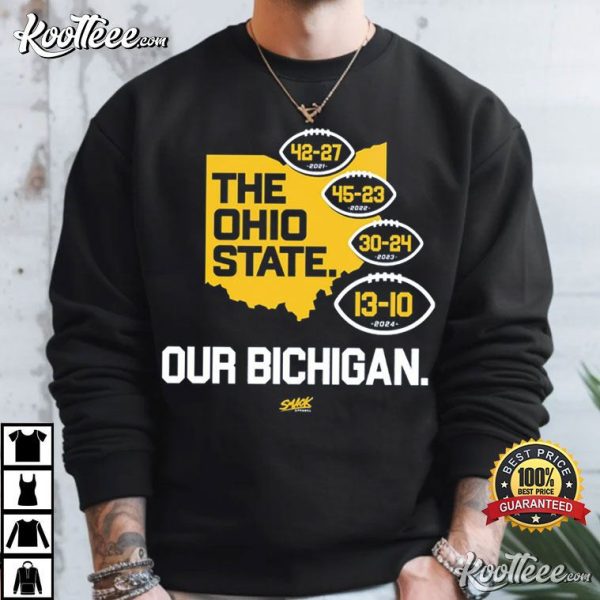 Michigan College Fan Our Bichigan 2024 Anti OSU T-Shirt