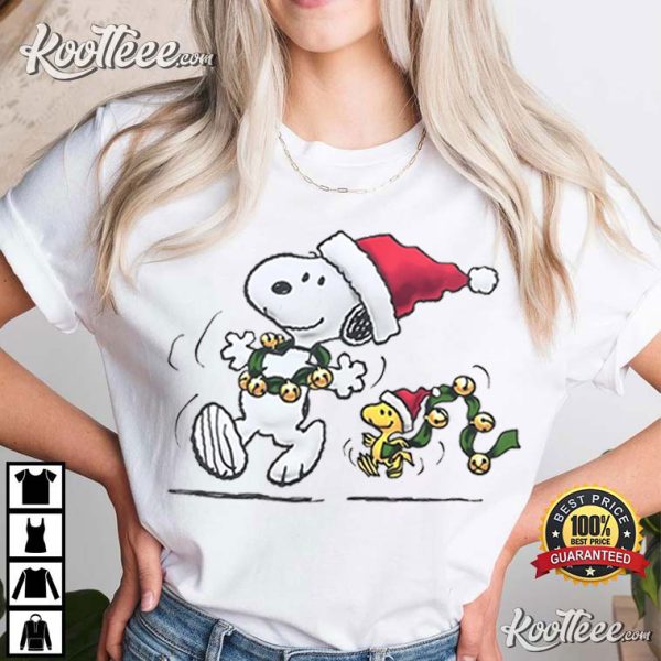 Snoopy And Woodstock Peanuts Christmas T-Shirt