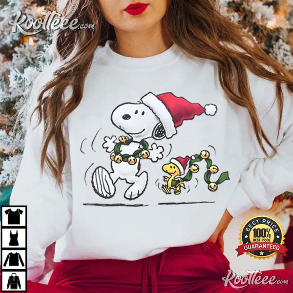 Snoopy And Woodstock Peanuts Christmas T-Shirt