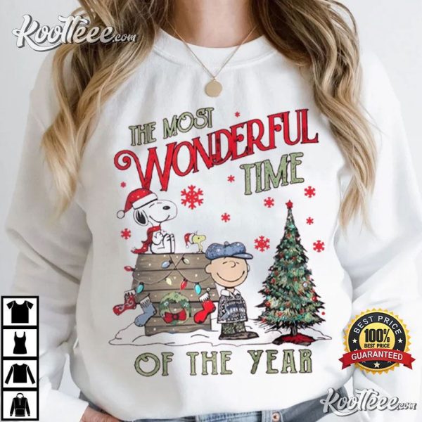 Snoopy Peanuts Gang The Most Wonderful Time Of The Year Christmas T-Shirt