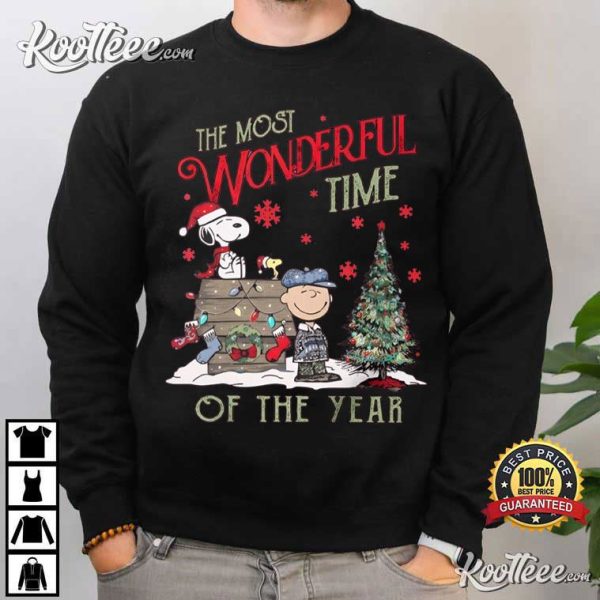 Snoopy Peanuts Gang The Most Wonderful Time Of The Year Christmas T-Shirt