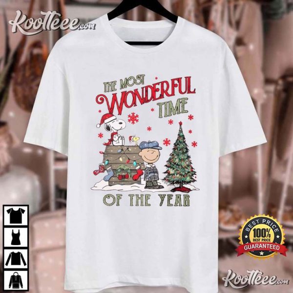 Snoopy Peanuts Gang The Most Wonderful Time Of The Year Christmas T-Shirt