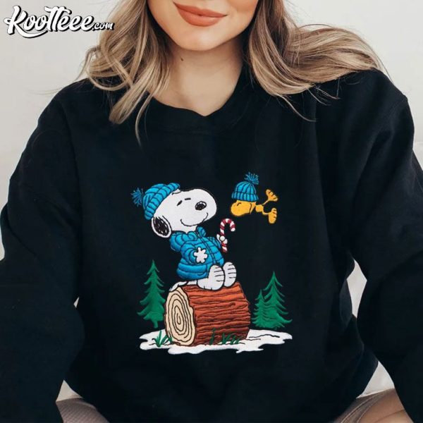 Snoopy And Woodstock Holiday Christmas Embroidered Sweatshirt