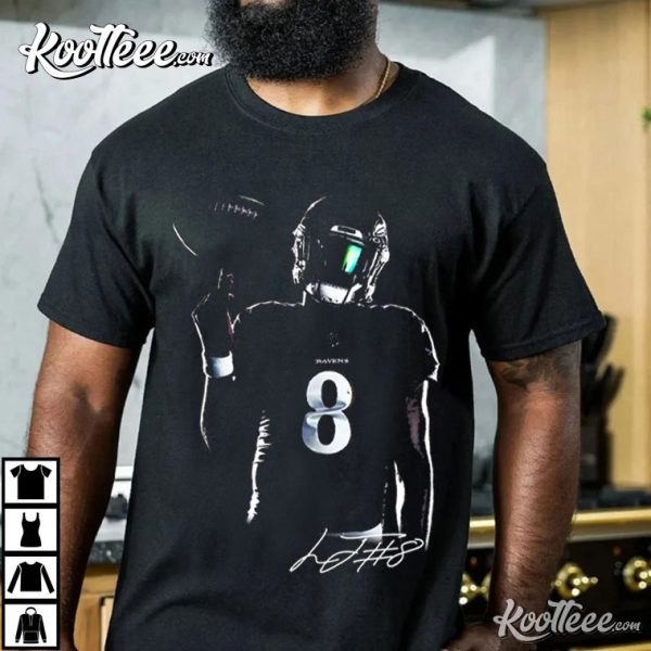 Lamar Jackson Baltimore Ravens Retro Graphic T-Shirt