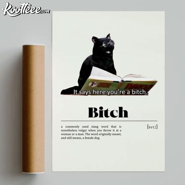 Sabrina Salem Cat Bitch Meme Poster