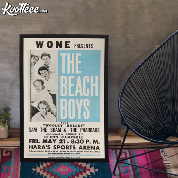 The Beach Boys 1965 Hara’s Sport Arena Concert Poster