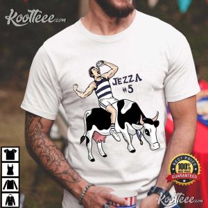 Jezza Cameron Rising Cow Australia football T-Shirt Jezza Cameron Rising Cow Australia football T-Shirt