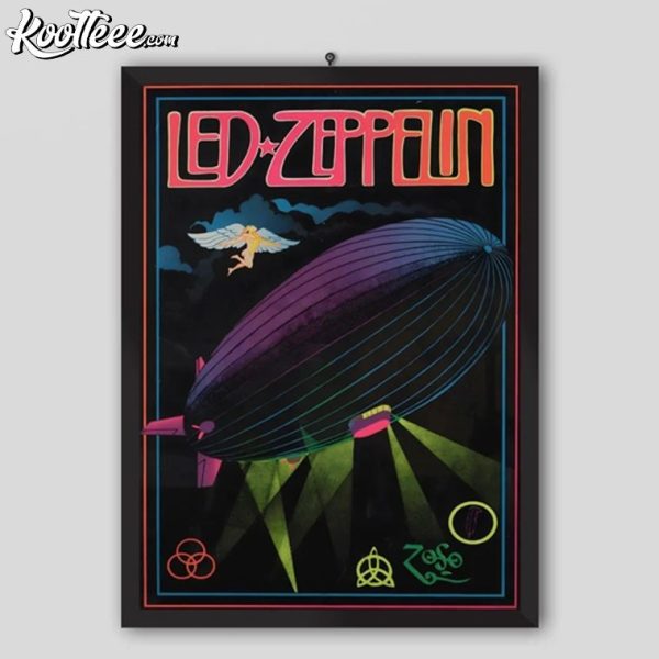 Led Zeppelin 1970 Blacklight Concert Poster