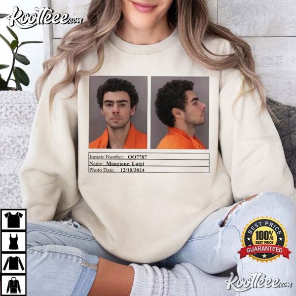 Luigi Mangione Mugshot T-Shirt