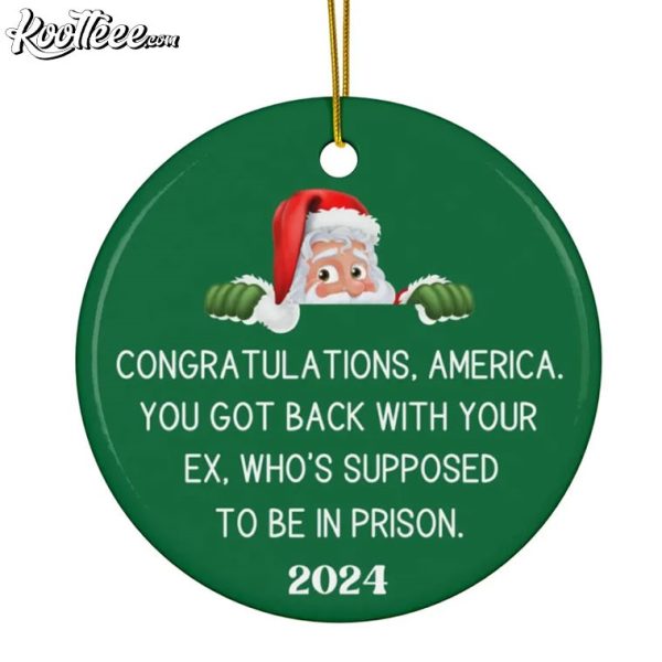 Anti Trump 2024 Political Humor Christmas Ornament