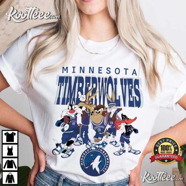 Minnesota Timberwolves Looney Tunes Characters NBA T-Shirt