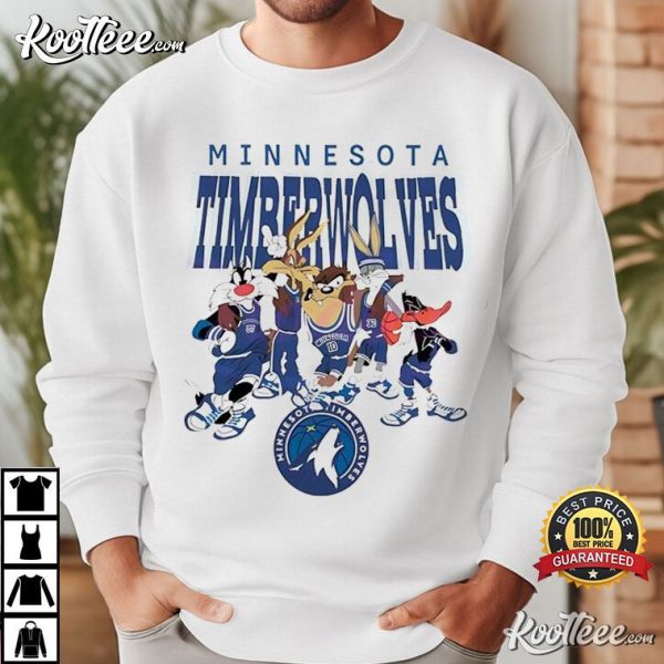 Minnesota Timberwolves Looney Tunes Characters NBA T-Shirt