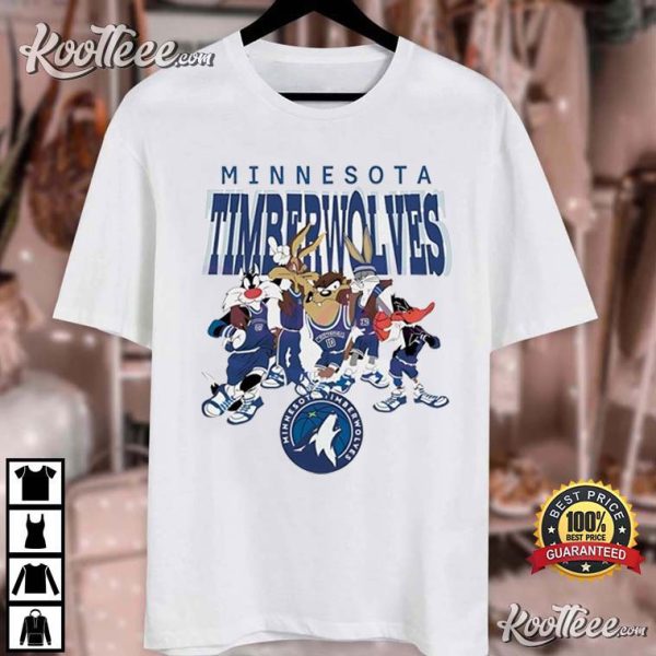 Minnesota Timberwolves Looney Tunes Characters NBA T-Shirt