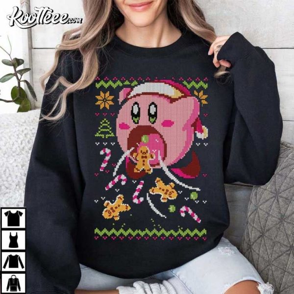 Hungry Kirby Ugly Christmas T-Shirt