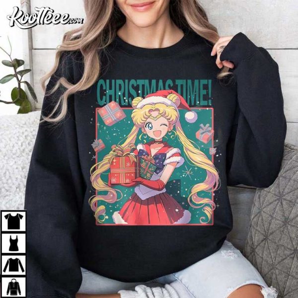 Sailor Moon Christmas Time Anime Manga Gift T-Shirt