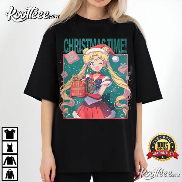 Sailor Moon Christmas Time Anime Manga Gift T-Shirt