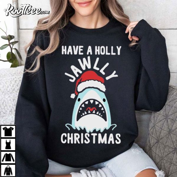 Funny Jaws Have A Holly Jawly Christmas T-Shirt