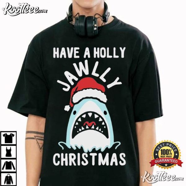 Funny Jaws Have A Holly Jawly Christmas T-Shirt