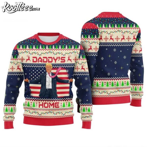 Trump Daddy’s Home 24 Ugly Christmas Sweater