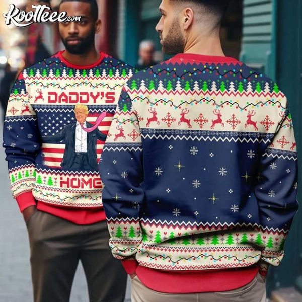 Trump Daddy’s Home 24 Ugly Christmas Sweater