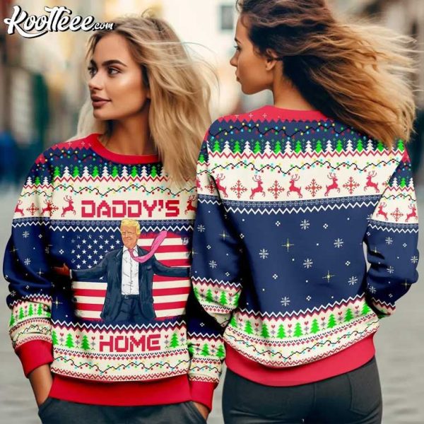 Trump Daddy’s Home 24 Ugly Christmas Sweater