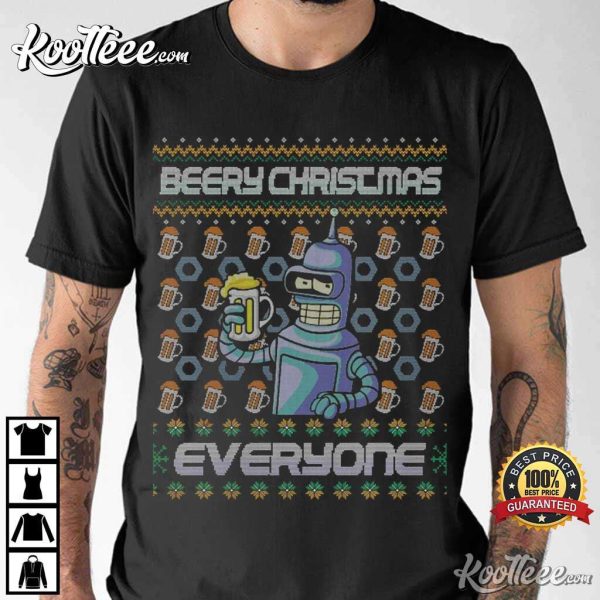 Bender Futurama Beery Christmas Everyone T-Shirt