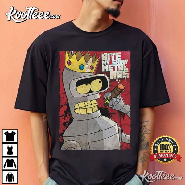 Bender Bite My Metal Ass Funny Futurama T-Shirt