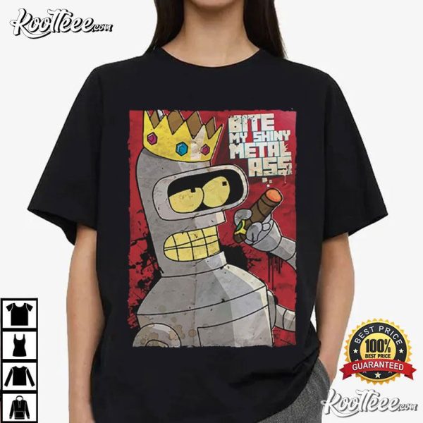 Bender Bite My Metal Ass Funny Futurama T-Shirt