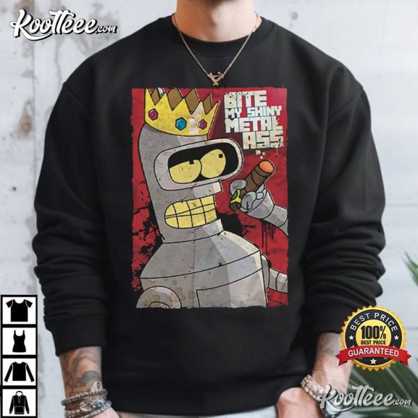 Bender Bite My Metal Ass Funny Futurama T-Shirt