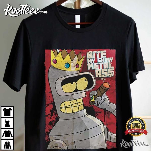 Bender Bite My Metal Ass Funny Futurama T-Shirt