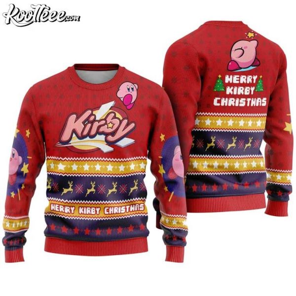 Merry Kirby Christmas Video Game Ugly Sweater