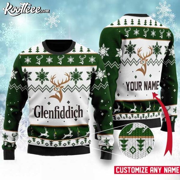 Glenfiddich Whisky Personalized Ugly Christmas Sweater