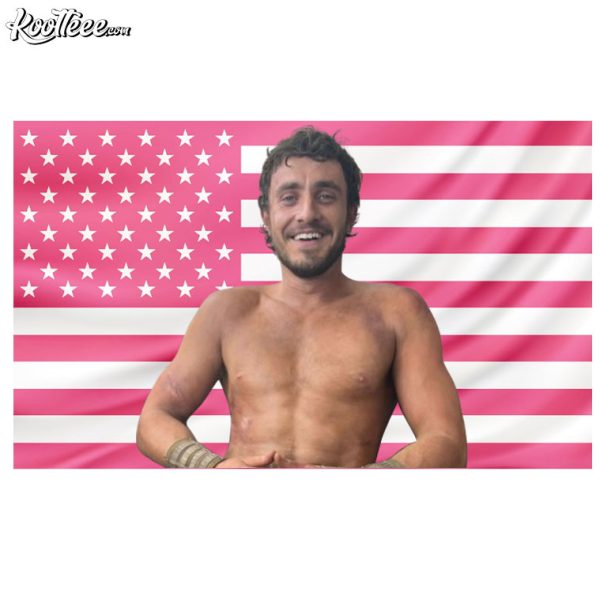 Paul Mescal Gladiator 2 Pink American Flag Wall Tapestry