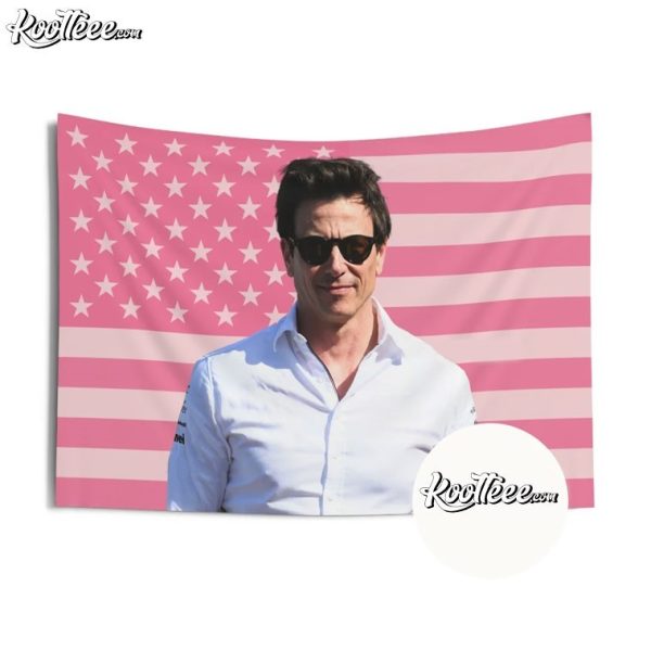 Toto Wolff Mercedes AMG Petronas F1 Pink Wall Tapestry